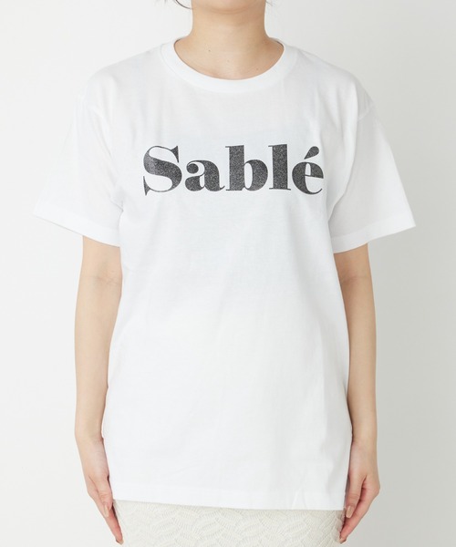 un dix cors（アンディコール）の「Sable箔プリントTee（Tシャツ/カットソー・レディース・ホワイト/ブラック・FREE）」の17枚目の写真