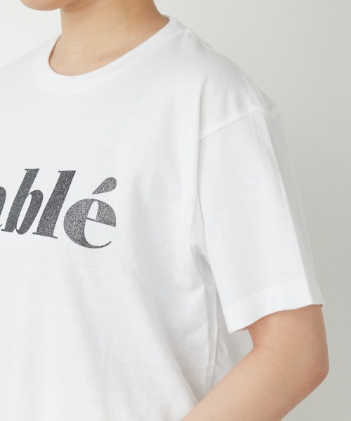 un dix cors（アンディコール）の「Sable箔プリントTee（Tシャツ/カットソー・レディース・ホワイト/ブラック・FREE）」の21枚目の写真