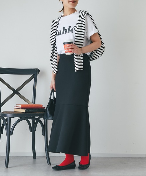 un dix cors（アンディコール）の「Sable箔プリントTee（Tシャツ/カットソー・レディース・ホワイト/ブラック・FREE）」の7枚目の写真