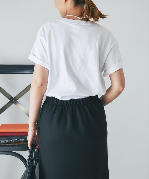 un dix cors（アンディコール）の「Sable箔プリントTee（Tシャツ/カットソー・レディース・ホワイト/ブラック・FREE）」の13枚目の写真