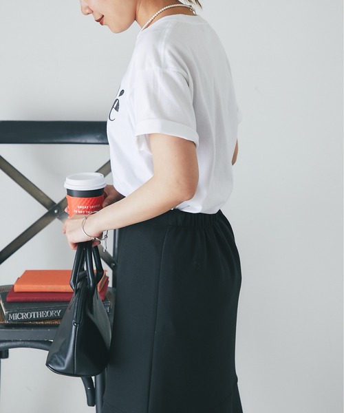 un dix cors（アンディコール）の「Sable箔プリントTee（Tシャツ/カットソー・レディース・ホワイト/ブラック・FREE）」の12枚目の写真