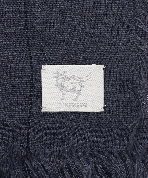 新品未使用NIMNIMDUAI THICK LINEN リネンストール　パープル NIMNIMDUAI/ニムニムデュアイ THICK LINEN リネンストール