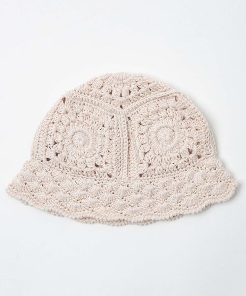 WEGO（ウィゴー）の「WEGO/クロシェニットハット（ハット・レディース・その他1/ブラック/オフホワイト・FREE）」の8枚目の写真