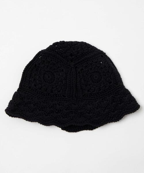 WEGO（ウィゴー）の「WEGO/クロシェニットハット（ハット・レディース・その他1/ブラック/オフホワイト・FREE）」の9枚目の写真