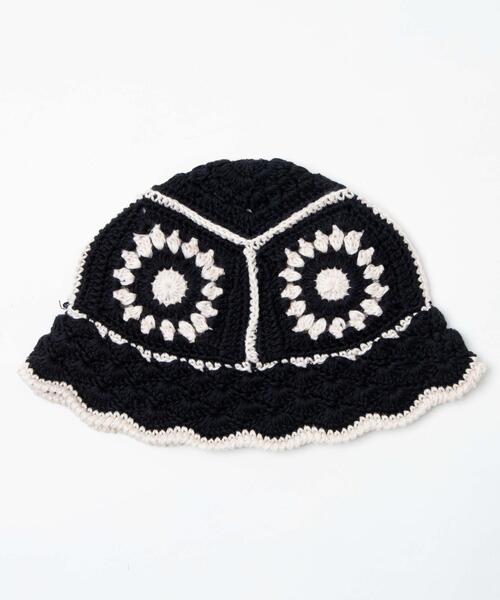 WEGO（ウィゴー）の「WEGO/クロシェニットハット（ハット・レディース・その他1/ブラック/オフホワイト・FREE）」の10枚目の写真