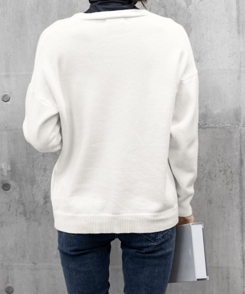 Miniministore(ミニミニストア)の「ニットカーディガンレディース 春秋冬韓国(カーディガン/ボレロ・レディース・ベージュ/ブルー/オフホワイト/イエロー/ブラック/ブラウン/レッド・FREE)」の13枚目の写真