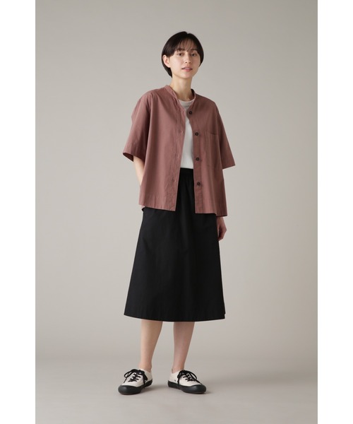スカート MHL. COTTON CUPRA PLAINWEAVE DARK NAVY COTTON CUPRA PLAINWEAVE | MARGARET HOWELL（マーガレット