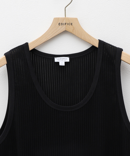 SUNSPEL（サンスペル）の「【SUNSPEL / サンスペル】Linear Mesh Vest（タンクトップ・メンズ・アイボリー/ブラック・LARGE/MEDIUM）」の4枚目の写真