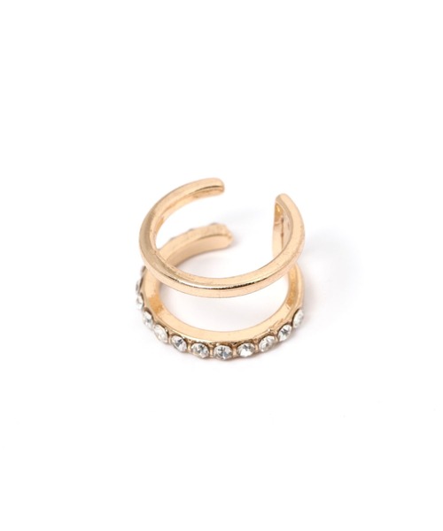 LAKOLE(ラコレ)の「ビジューダブルイヤーカフ2 / 114091(イヤーカフ・レディース・その他1/その他2・FREE)」の2枚目の写真