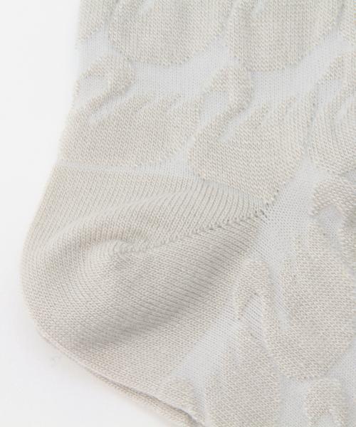 ANTIPAST(アンティパスト)の「ANTIPAST / ラインスワン ハイソックス(ソックス/靴下・レディース・シルバー/ブラック・ONE SIZE)」の6枚目の写真