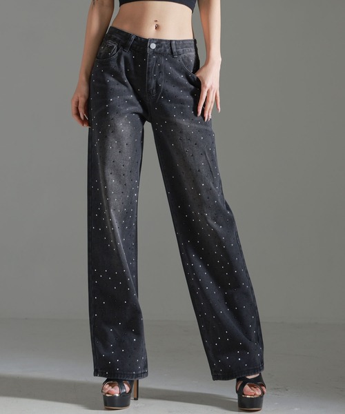 ビジューストーンデニム（デニムパンツ）｜Diable baiser（ディアブルベーゼ）