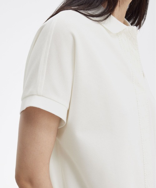 FRED PERRY（フレッドペリー）の「Lace Tape Pique Dress（ワンピース・レディース・ホワイト・8/10）」の5枚目の写真