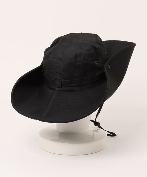 STYLEBLOCK(スタイルブロック)の「顎ひも付きツバ広サファリハット(ハット・メンズ・ブラック/カーキ/グリーン/ダークグレー・FREE)」の5枚目の写真