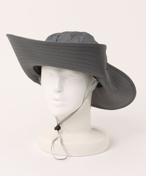STYLEBLOCK(スタイルブロック)の「顎ひも付きツバ広サファリハット(ハット・メンズ・ブラック/カーキ/グリーン/ダークグレー・FREE)」の7枚目の写真