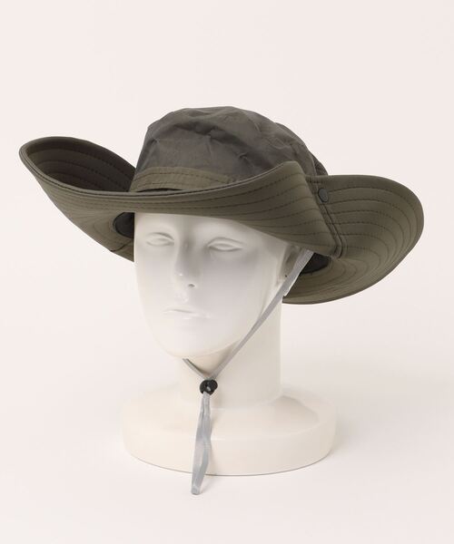 STYLEBLOCK(スタイルブロック)の「顎ひも付きツバ広サファリハット(ハット・メンズ・ブラック/カーキ/グリーン/ダークグレー・FREE)」の9枚目の写真