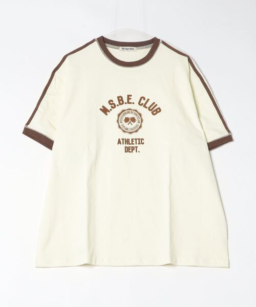 My sugar Babe(マイシュガーベイブ)の「MSB college line ringer tee (mens)(Tシャツ/カットソー・メンズ・ホワイト/アイボリー/ネイビー/ベージュ・フリー)」の2枚目の写真