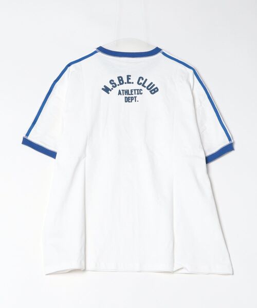 My sugar Babe(マイシュガーベイブ)の「MSB college line ringer tee (mens)(Tシャツ/カットソー・メンズ・ホワイト/アイボリー/ネイビー/ベージュ・フリー)」の5枚目の写真