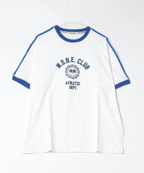 My sugar Babe(マイシュガーベイブ)の「MSB college line ringer tee (mens)(Tシャツ/カットソー・メンズ・ホワイト/アイボリー/ネイビー/ベージュ・フリー)」の9枚目の写真