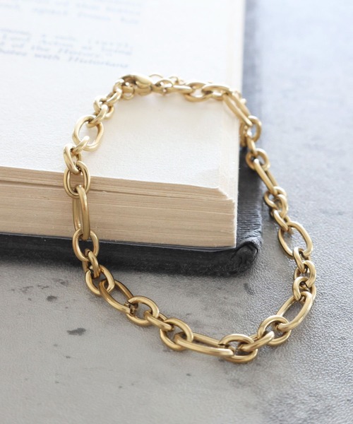 LEPSIM(レプシィム)の「ステンレスチェーンブレス 114081(ブレスレット・レディース・シルバー系その他/シルバー/ゴールド・ONE SIZE)」の1枚目の写真