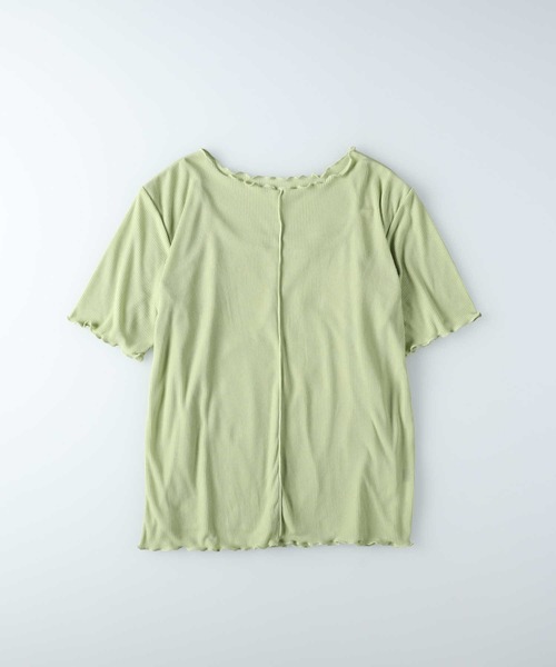 HONEYSUCKLE ROSE（ハニーサックルローズ）の「【HONEYSUCKLE ROSE】シアーリブセット Tシャツ（Tシャツ/カットソー・レディース・ブラック/グリーン/ホワイト・M/L）」の8枚目の写真