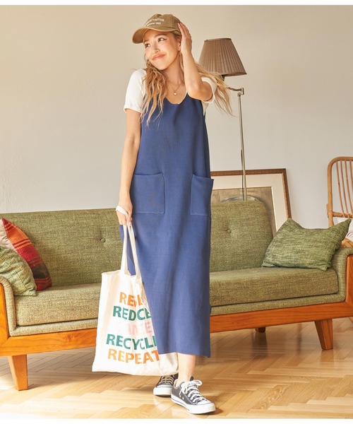 anap mimpi（アナップミンピ）の「2WAY サイド スリット ロング ニット ワンピース（ワンピース・レディース・ネイビー/ブラウン/ベージュ系その他・FREE）」の10枚目の写真