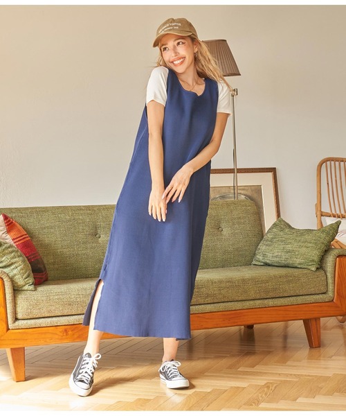 anap mimpi（アナップミンピ）の「2WAY サイド スリット ロング ニット ワンピース（ワンピース・レディース・ネイビー/ブラウン/ベージュ系その他・FREE）」の14枚目の写真