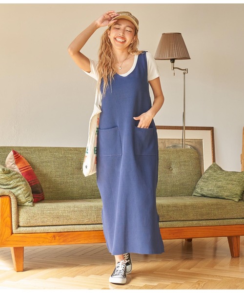anap mimpi（アナップミンピ）の「2WAY サイド スリット ロング ニット ワンピース（ワンピース・レディース・ネイビー/ブラウン/ベージュ系その他・FREE）」の11枚目の写真