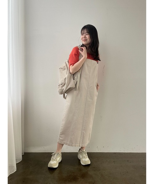 COHINA(コヒナ)の「パーソナルカラーボタンデザインリブニット【低身長・小柄女性】(ニット/セーター・レディース・グリーン/ブルー/オレンジ・ONE SIZE)」の15枚目の写真