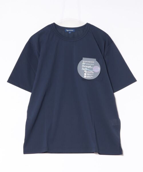 Blue Standard (ブルースタンダード)の「【BLUE STANDARD/ブルースタンダード】エアースルーテック ポケット付Tシャツ 全方向ストレッチ 軽量 速乾(Tシャツ/カットソー・メンズ・ブラック/ネイビー・MEDIUM/LARGE/X-LARGE)」の6枚目の写真