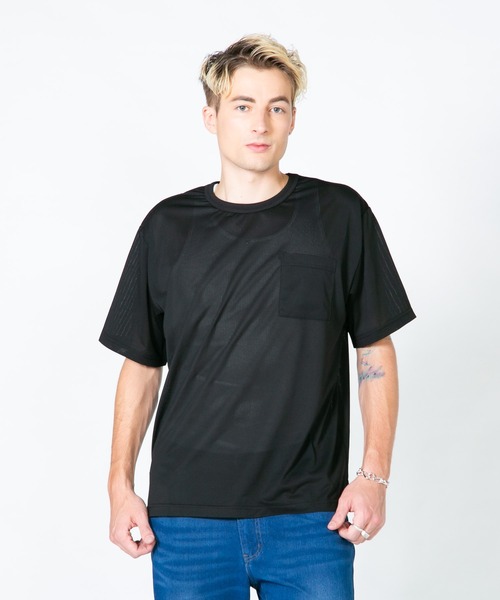 Blue Standard (ブルースタンダード)の「【BLUE STANDARD/ブルースタンダード】エアースルーテック ポケット付Tシャツ 全方向ストレッチ 軽量 速乾(Tシャツ/カットソー・メンズ・ブラック/ネイビー・MEDIUM/LARGE/X-LARGE)」の13枚目の写真