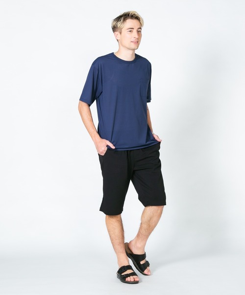 Blue Standard (ブルースタンダード)の「【BLUE STANDARD/ブルースタンダード】エアースルーテック ポケット付Tシャツ 全方向ストレッチ 軽量 速乾(Tシャツ/カットソー・メンズ・ブラック/ネイビー・MEDIUM/LARGE/X-LARGE)」の3枚目の写真