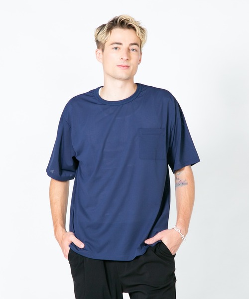 Blue Standard (ブルースタンダード)の「【BLUE STANDARD/ブルースタンダード】エアースルーテック ポケット付Tシャツ 全方向ストレッチ 軽量 速乾(Tシャツ/カットソー・メンズ・ブラック/ネイビー・MEDIUM/LARGE/X-LARGE)」の12枚目の写真