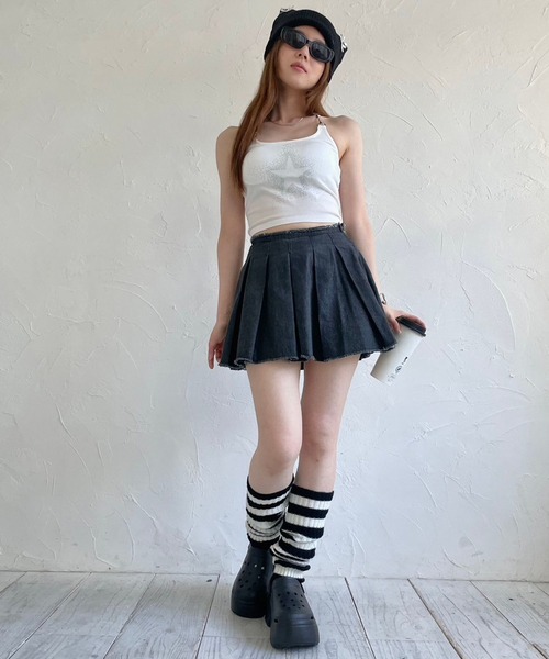 lilful（リルフル）の「【カップ付き】ラインストーンスターモチーフ チェーンホルターネック キャミソール（キャミソール・レディース・ホワイト/レッド/ブラック・F）」の15枚目の写真