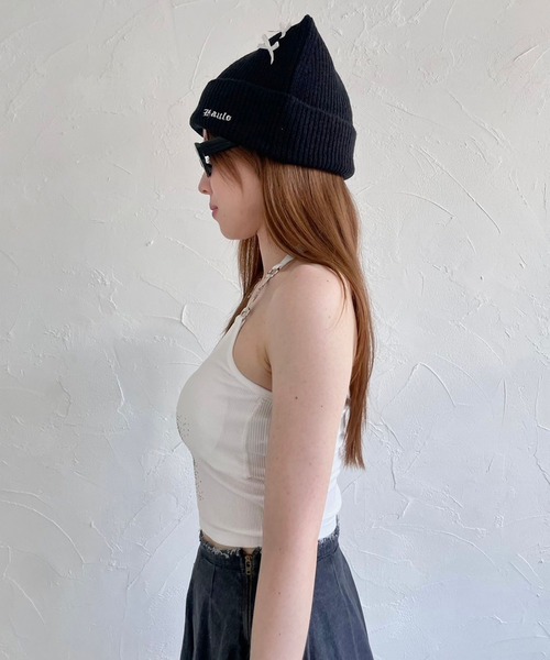 lilful（リルフル）の「【カップ付き】ラインストーンスターモチーフ チェーンホルターネック キャミソール（キャミソール・レディース・ホワイト/レッド/ブラック・F）」の21枚目の写真