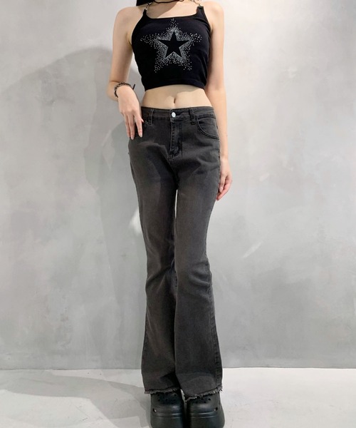 lilful（リルフル）の「【カップ付き】ラインストーンスターモチーフ チェーンホルターネック キャミソール（キャミソール・レディース・ホワイト/レッド/ブラック・F）」の9枚目の写真