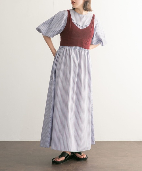 KBF（ケイビーエフ）の「レイヤードライクニットビスチェ（ニット/セーター・レディース・ブラック/ボルドー・ONE）」の17枚目の写真