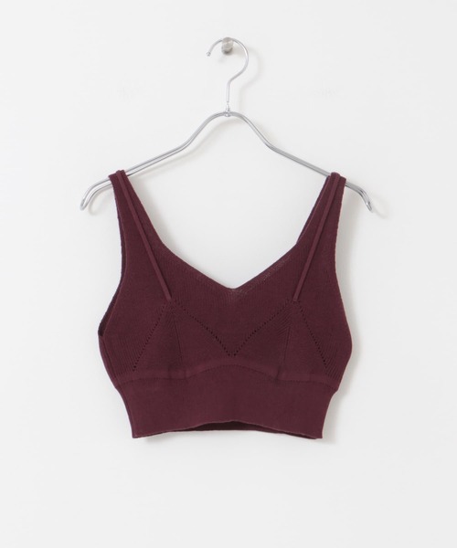 KBF（ケイビーエフ）の「レイヤードライクニットビスチェ（ニット/セーター・レディース・ブラック/ボルドー・ONE）」の21枚目の写真