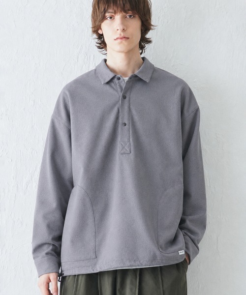 rehacer（レアセル）の「rehacer : Solotex Pullover Shirt / ソロテックス　プルオーバーシャツ（シャツ/ブラウス・メンズ・ベージュ/ブラック/グレー・SMALL/MEDIUM/LARGE/X-LARGE）」の3枚目の写真