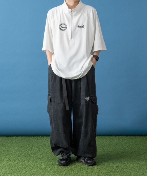 kutir(クティール)の「ラグランポンチハーフジップ(その他トップス・メンズ・ホワイト/ネイビー/ブラック/ブラック系・MEDIUM/LARGE)」の8枚目の写真