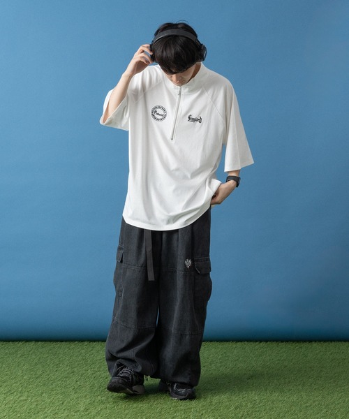 kutir(クティール)の「ラグランポンチハーフジップ(その他トップス・メンズ・ホワイト/ネイビー/ブラック/ブラック系・MEDIUM/LARGE)」の9枚目の写真