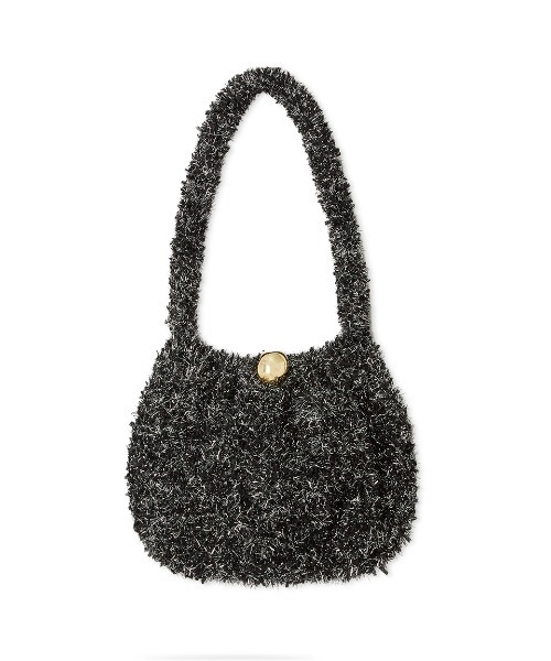 SNIDEL（スナイデル）の「ラメニットバッグ（トートバッグ・レディース・ブラック/ベージュ/グリーン・FREE）」の5枚目の写真