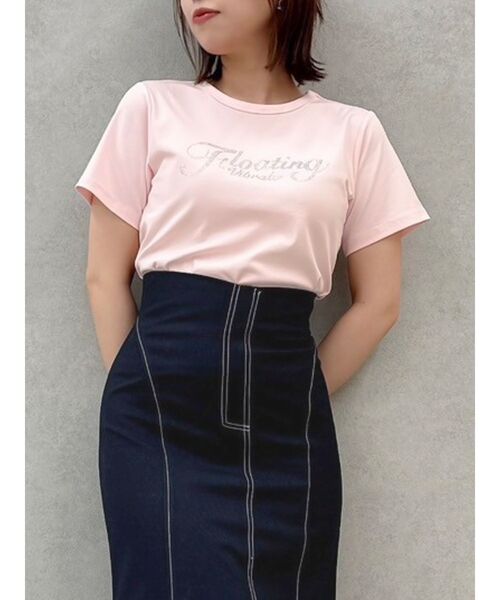 dazzlin（ダズリン）の「FLOATING VIBRATO Tシャツ（Tシャツ/カットソー・レディース・ブラック/パープル/グリーン/オフホワイト/ピンク・FREE）」の5枚目の写真