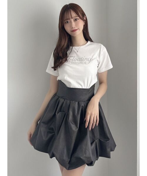 dazzlin（ダズリン）の「FLOATING VIBRATO Tシャツ（Tシャツ/カットソー・レディース・ブラック/パープル/グリーン/オフホワイト/ピンク・FREE）」の7枚目の写真