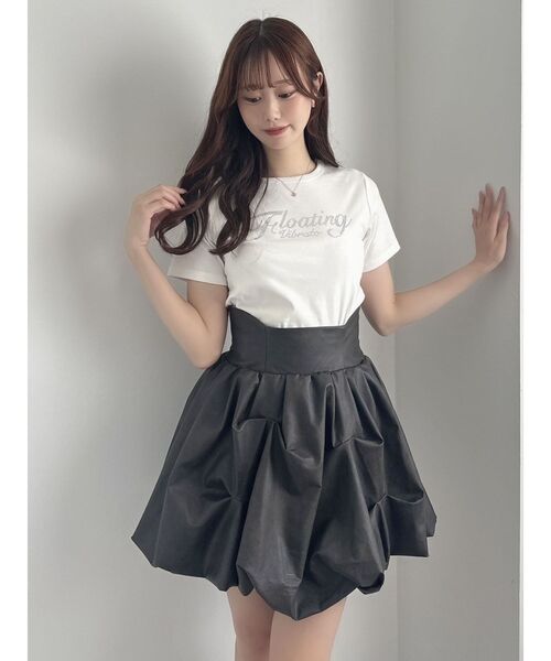 dazzlin（ダズリン）の「FLOATING VIBRATO Tシャツ（Tシャツ/カットソー・レディース・ブラック/パープル/グリーン/オフホワイト/ピンク・FREE）」の8枚目の写真