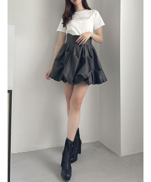 dazzlin（ダズリン）の「FLOATING VIBRATO Tシャツ（Tシャツ/カットソー・レディース・ブラック/パープル/グリーン/オフホワイト/ピンク・FREE）」の9枚目の写真