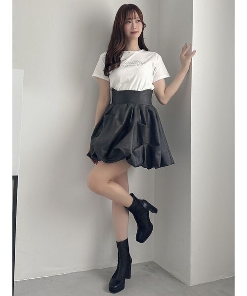 dazzlin（ダズリン）の「FLOATING VIBRATO Tシャツ（Tシャツ/カットソー・レディース・ブラック/パープル/グリーン/オフホワイト/ピンク・FREE）」の10枚目の写真