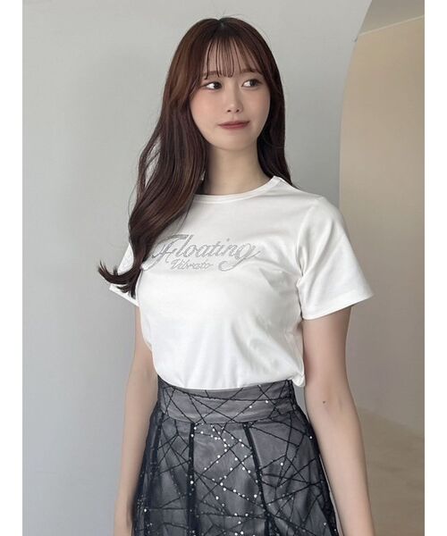 dazzlin（ダズリン）の「FLOATING VIBRATO Tシャツ（Tシャツ/カットソー・レディース・ブラック/パープル/グリーン/オフホワイト/ピンク・FREE）」の12枚目の写真