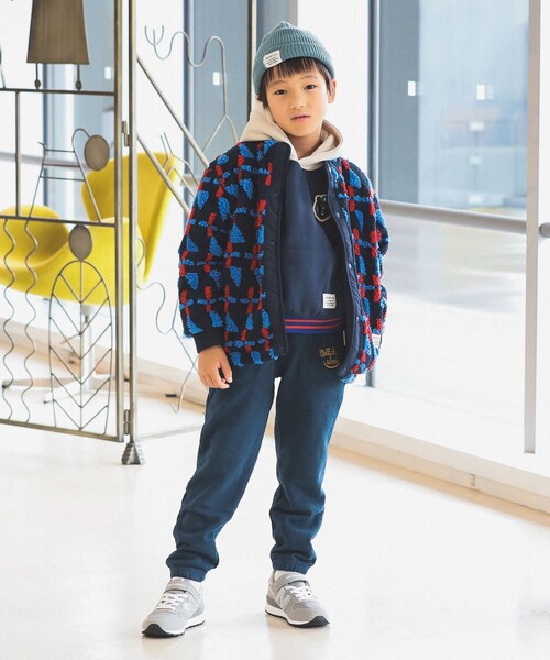 BEAMS mini（ビームスミニ）の「スマイル スウェットパンツ 2024FW （90～150cm）（スウェットパンツ・キッズ・ネイビー/グリーン/ライトグレー・150/140/100/130/120/110/90）」の12枚目の写真