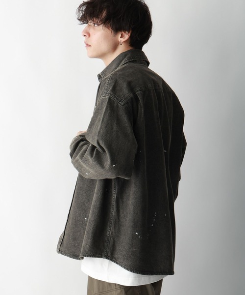 RAGEBLUE（レイジブルー）の「Denim paint big shirt/デニムペイントオーバーサイズシャツ（シャツ/ブラウス・メンズ・ブルー/ブラック系その他・MEDIUM/LARGE）」の5枚目の写真