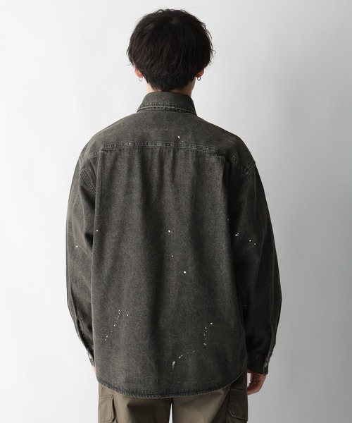 RAGEBLUE（レイジブルー）の「Denim paint big shirt/デニムペイントオーバーサイズシャツ（シャツ/ブラウス・メンズ・ブルー/ブラック系その他・MEDIUM/LARGE）」の15枚目の写真